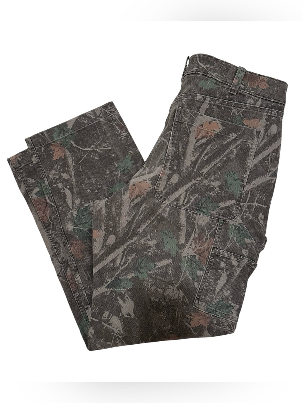 Abercrombie & Fitch Olive Camo Cargo Pants Loose Fit 33x32